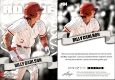 2025 Leaf PRIZED ROOKIE BILLY CARLSON #04 CHICAGO WHITE SOX