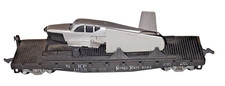 Athearn Nickel Plate Road 40' Flatcar w/ Airplane NKP 1958 - HO Scale As-Is!
