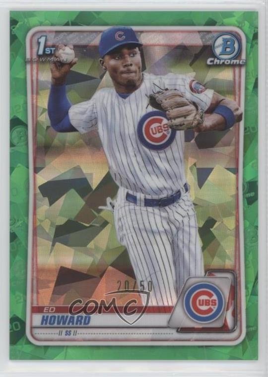 2020 Bowman Chrome Draft Sapphire Edition Green 20/50 Ed Howard #BD-98 09gj