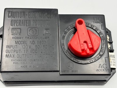 Bachmann 6607 Hobby Transformer HO N Scale Train Power Pack Speed Controller New