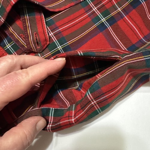 Dennis Skort Junior J5 Red Plaid Elastic Waist Made In USA Pocket - Picture 15 of 15