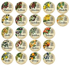 Marmelade Aufkleber Gelee Haushalts-Etiketten Einmach-Etiketten 5cm Vintage Matt