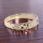 ESTATE SOLID 14K YELLOW GOLD DIAMOND ACCENT 5mm NUGGET BAND RING SIZE 9.75 #8104 — photo 2