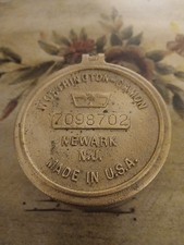 Antique Water Meter Cover Cap Brass Newark New Jersey