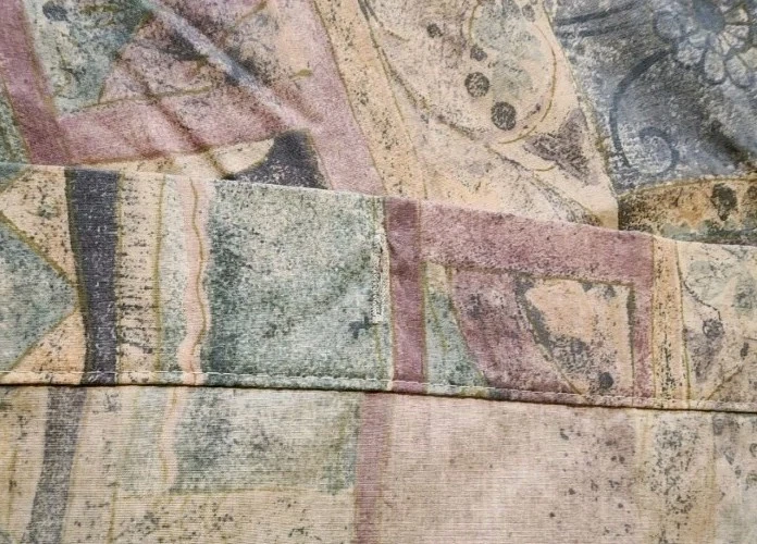 Cortina de Ducha Croscill De Colección Tela Algodón Poli Granate Gris Abstracto Benetello Foto 3 de 3