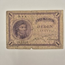 Poland Banknote 1 Zloty  1919 Poor