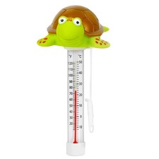 Turtle Floating Pool Thermometer, Large Display with String Easy to Read