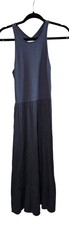 Lou & Grey Dress Women Size Xsmall Gray Maxi Halter Tank Charcoal Gauzy Flowy