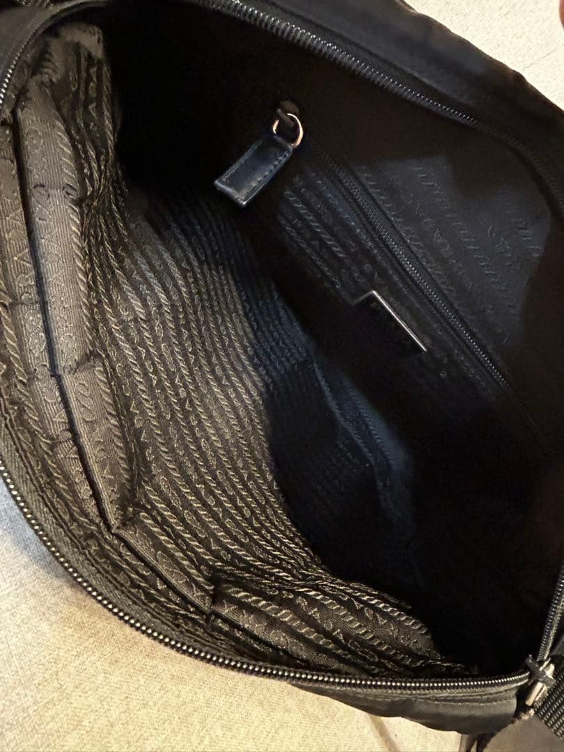 PRADA Tessuto Nylon Camera Bag Crossbody Shoulder Bag Black Zip Pocket thumbnail 10