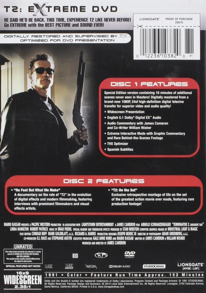Terminator 2: Judgment Day (DVD) (US IMPORT) - Image 3 of 3