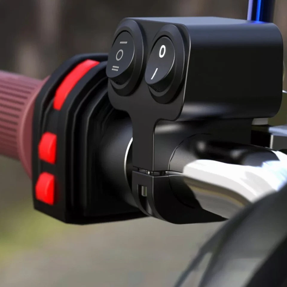 7/8'' 22mm Motorcycle Handlebar Headlight Fog Spot Light Dual on off Switch Y - Image 2 of 4