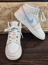 Nike Air Jordan 1 Mid GS Pink Wash/ Violet Frost shoes FD8780-601 Sz 4Y
