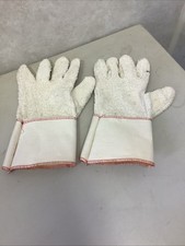 Vintage Red  White Working Gloves 12 Pairs Total Never Used
