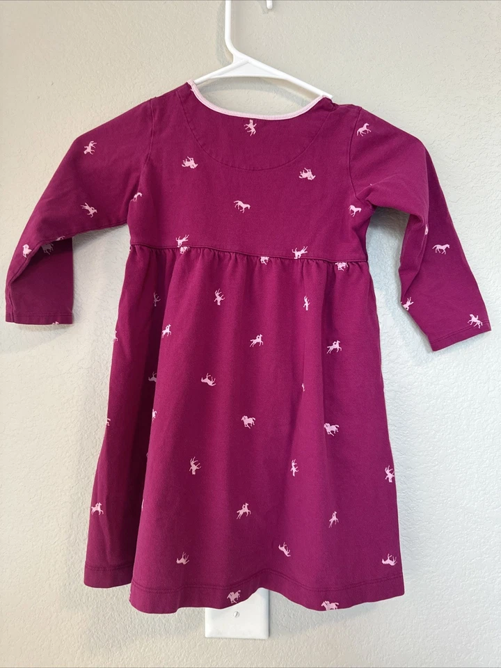 Niñas Talla 4T Vestido Ecuestre Caballos Rodeo Púrpura Lila Otoño Vestido Caballo Vestido Foto 2 de 4