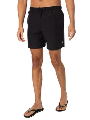 Lyle & Scott Pour des hommes Short de bain uni, Noir - Photo 1/4