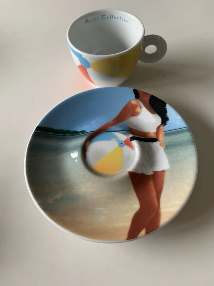 6x Espresso Tasse Untertasse Amici Collection Rosenthal Marina Abramovic 2002 - Bild 3 von 4