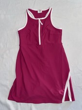 Sage Collective Tennis Dress With Shorts, Pink, Stretch, Pocket, Size Large.