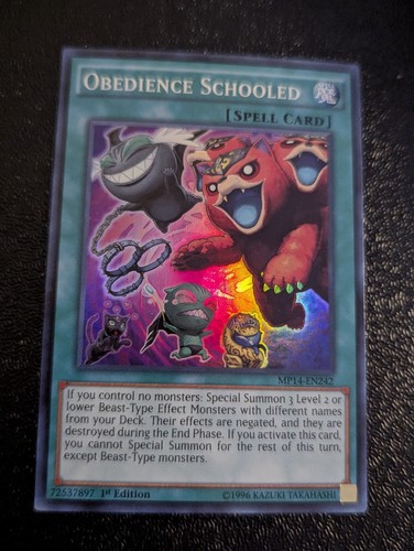 Obedience Schooled MP14-EN242 YuGiOh 2014 Mega-Tin Mega Pack card