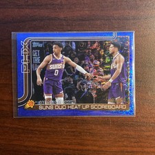 2025 Topps Basketball Heat Check Blue Rainbow Parallel /150 Phoenix Suns #294