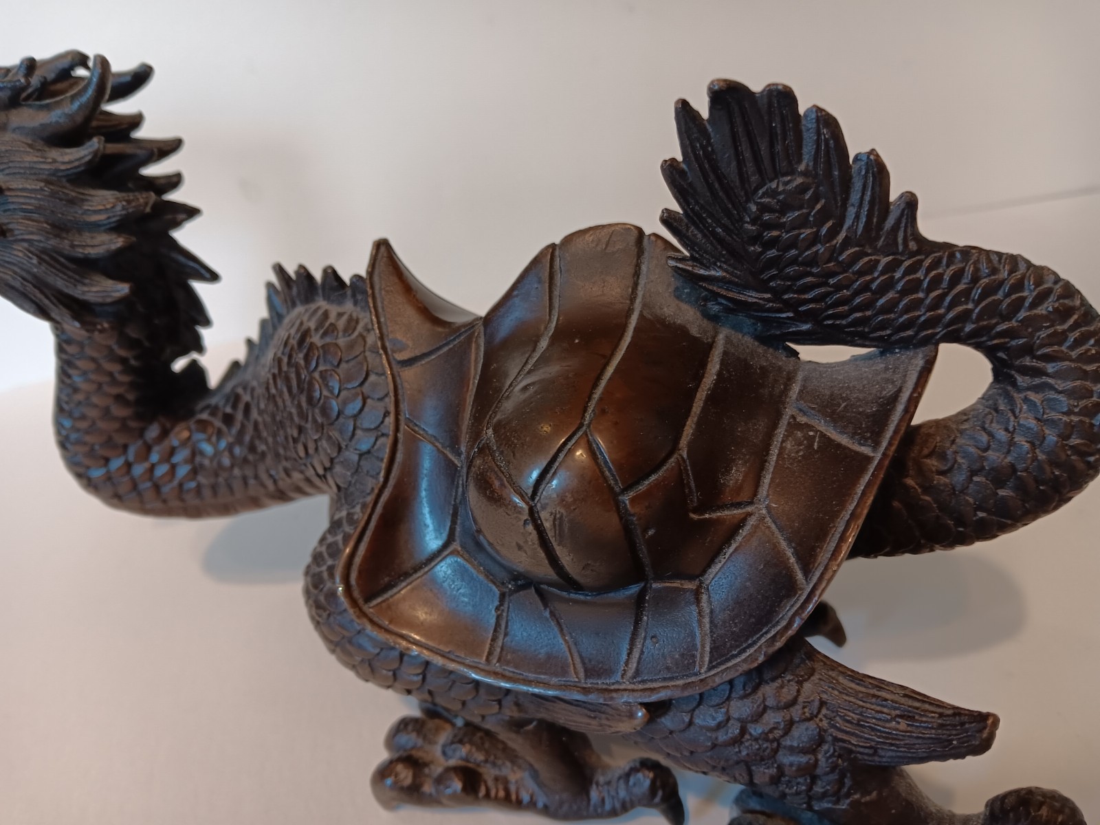 8 Old Chinese Dynasty Bronze Fengshui Dragon turtle Tortoise Animal Statue
