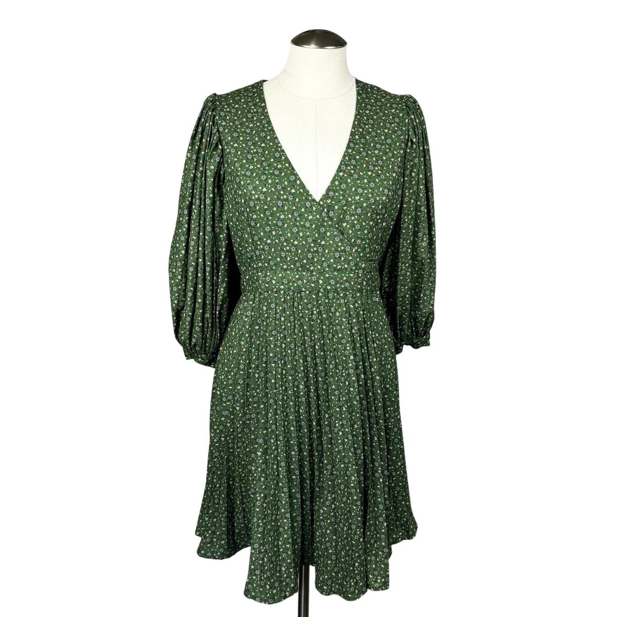 green emerald velvet dress ByTiMo - Crepe Mini Dress Green Field
