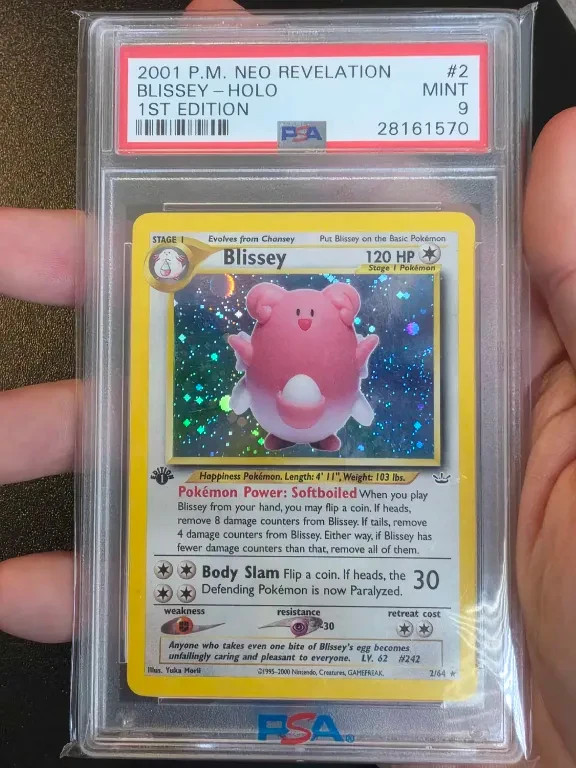 2001 POKEMON NEO REVELATION 1ST EDITION #2 BLISSEY-HOLO PSA 9