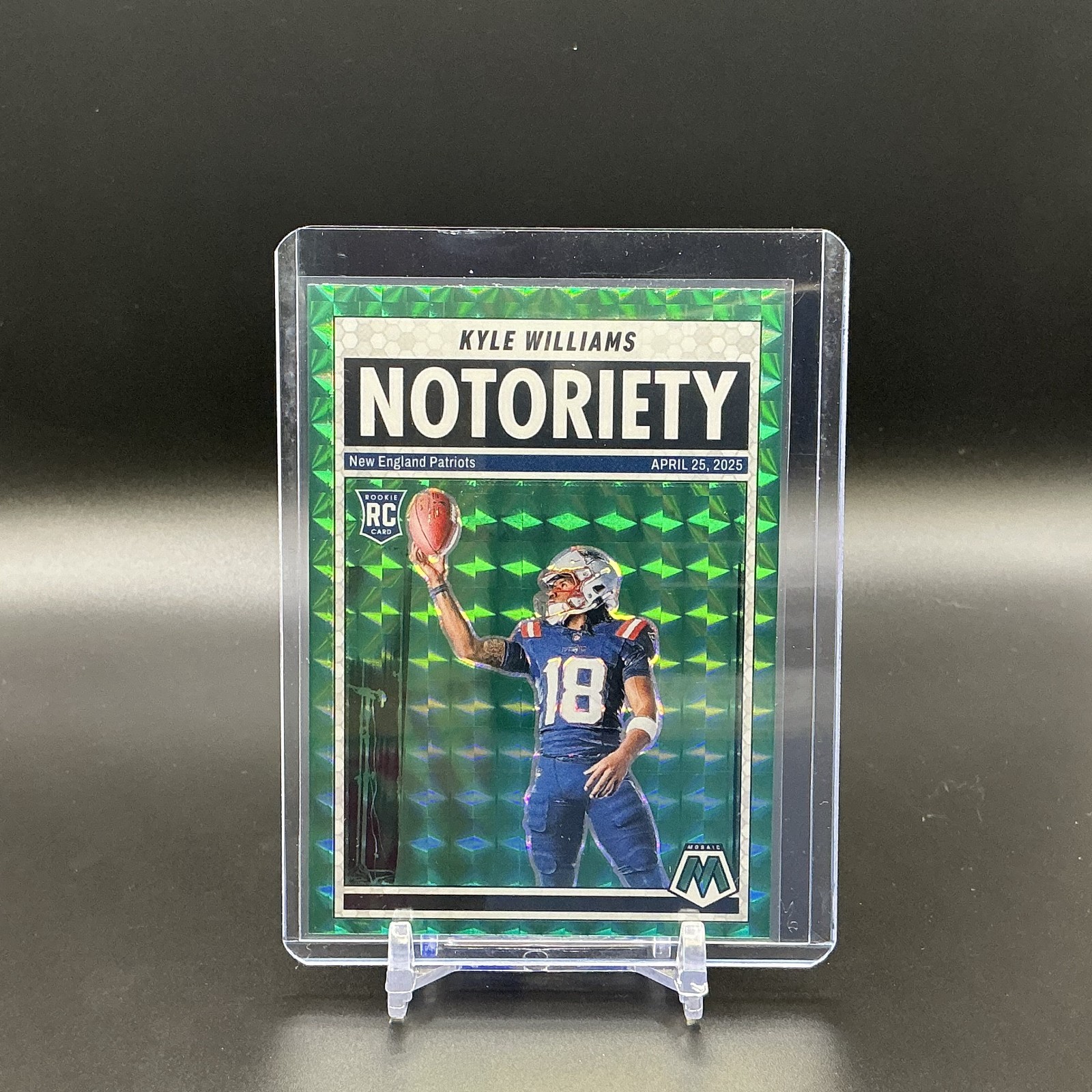 2025 Panini Mosaic - Notoriety Kyle Williams #23 Green Mosaic Prizm (RC)