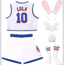 Space Jam Lola Bunny #10 Halloween  Jersey Costume Set Basketball Adult XS