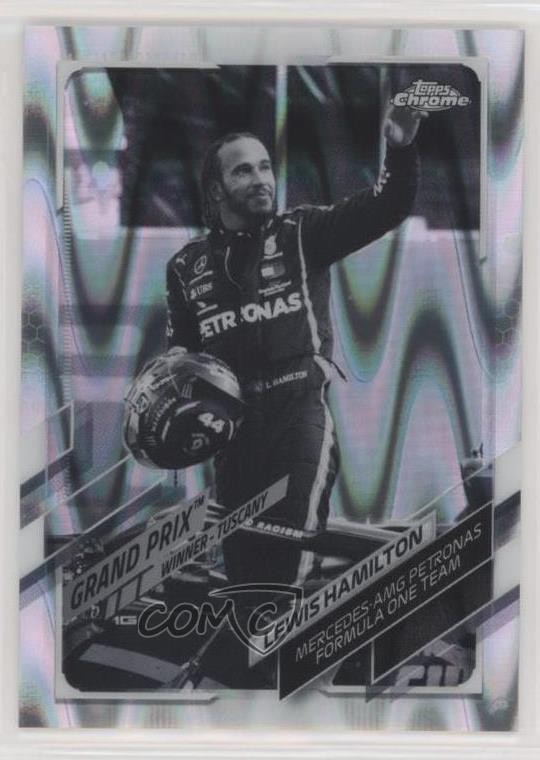 2021 Topps Chrome Formula 1 Black & White RayWave Refractor Lewis Hamilton 06iv