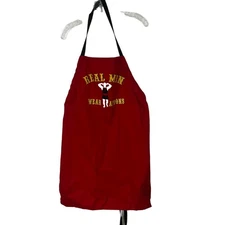 Ritz Graphic Print Apron Real Men Wear Aprons Mens OS Red Tie Back