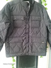 Firetrap Men's Quilted Kingdom Black Coat Jacket Size Large. 48in.chest.