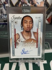2025-26 Panini Signature Series Noa Essengue Rookie Auto Bulls /49 On Card