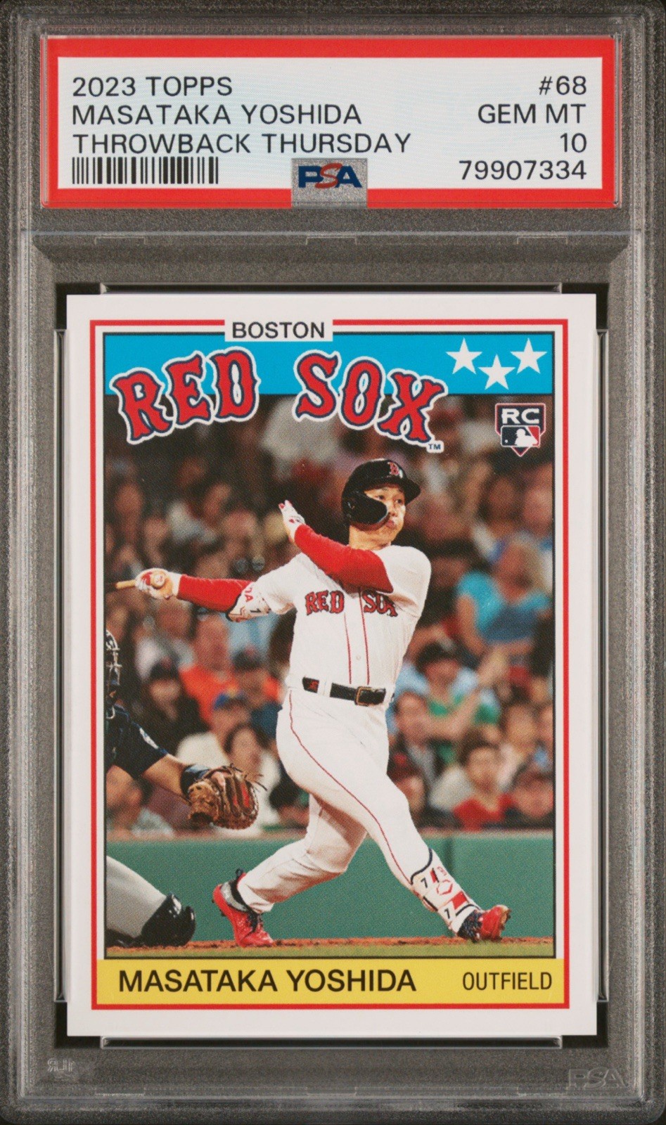 2023 Topps Masataka Yoshida Throwback Thursday Rookie RC #68 PSA 10 GEM MT