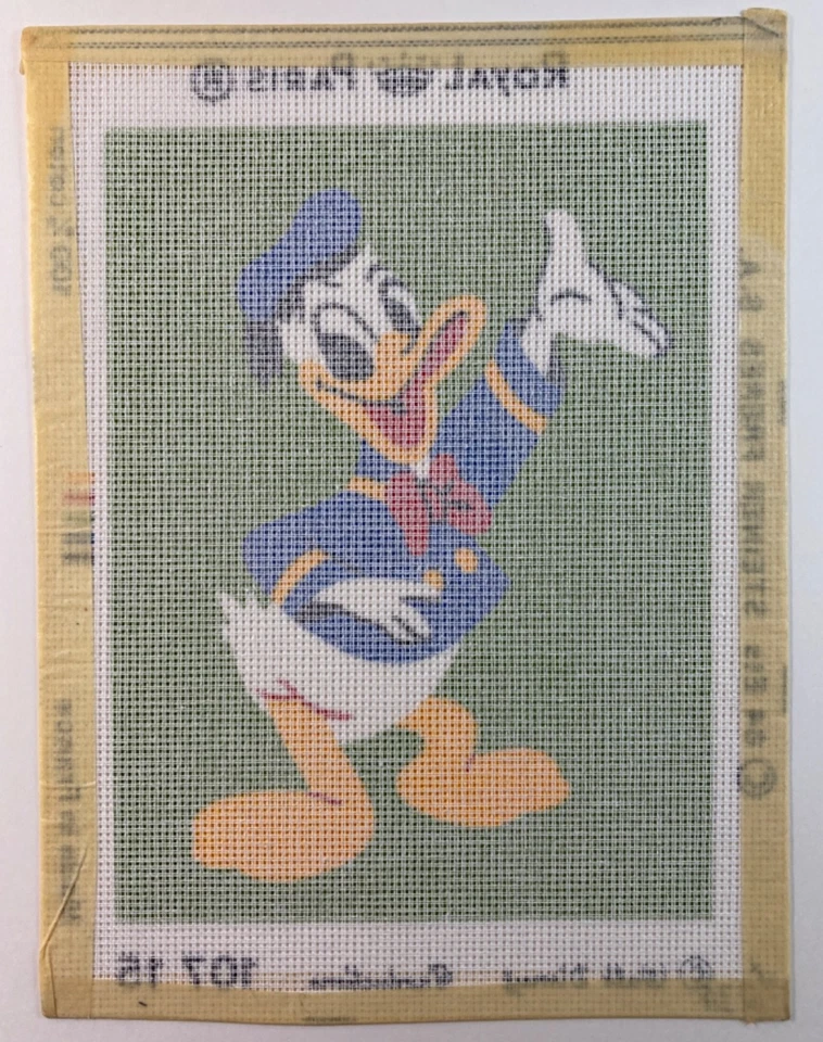 Walt Disney's Donald Duck Royal Paris Needlepoint Canvas #107 15 Vintage - Image 2 of 2