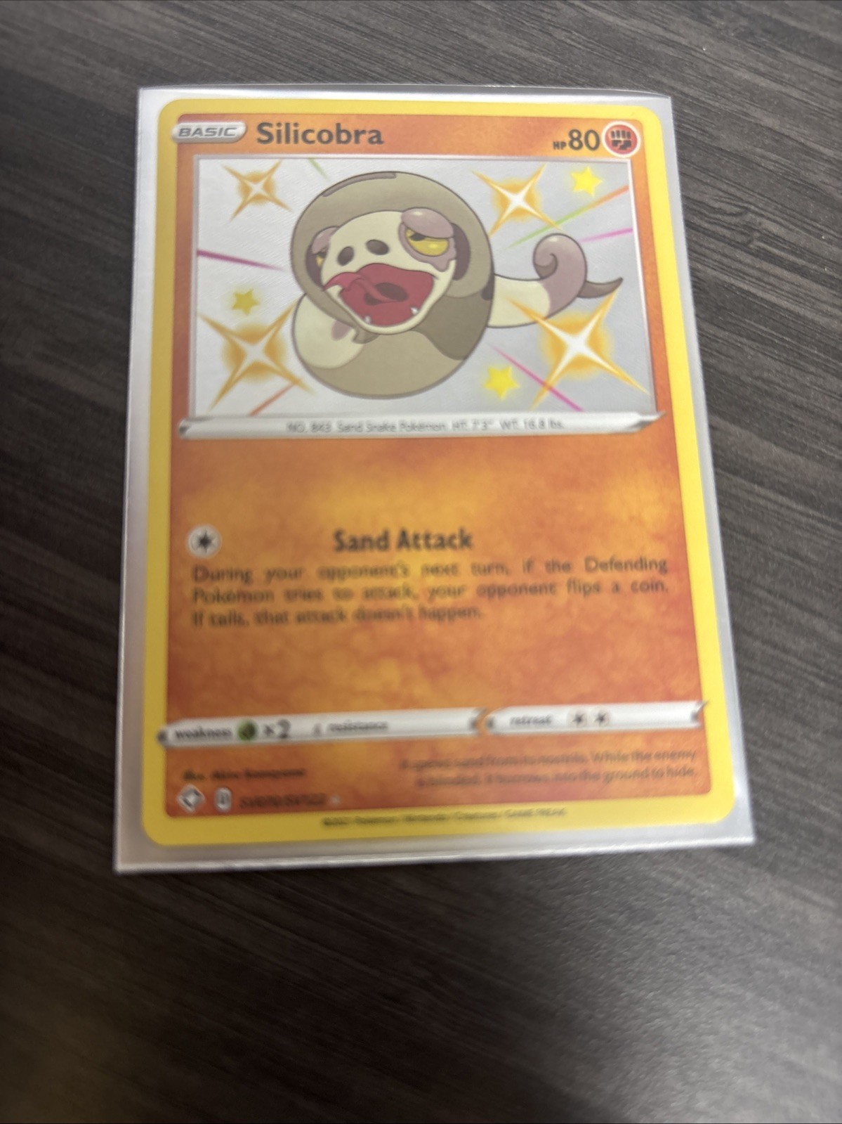 Pokemon - Silicobra - SV070/SV122 - Shining Fates Shiny Vault - Holo NM