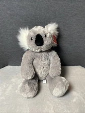 Vintage 2003 Aurora Gray Koala Bear Plush Sitting 13” Soft Shaggy Toy Pet Lovey