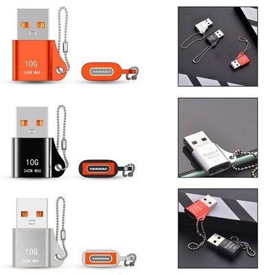 Schnellzugriff Handy USBC Buchse zu Stecker Konverter komplett mit Schlüsselanh