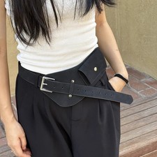 Lady Waist Bag Faux Suede Fanny Pack Belt Bag Crossbody Chest Motorcycle Bag New