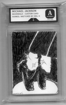 MOONWALK Michael Jackson Original Sketch Card by Mel D