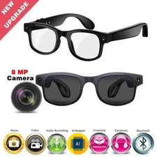 Bluetooth AI smart glasses with camera and video control and AI chat