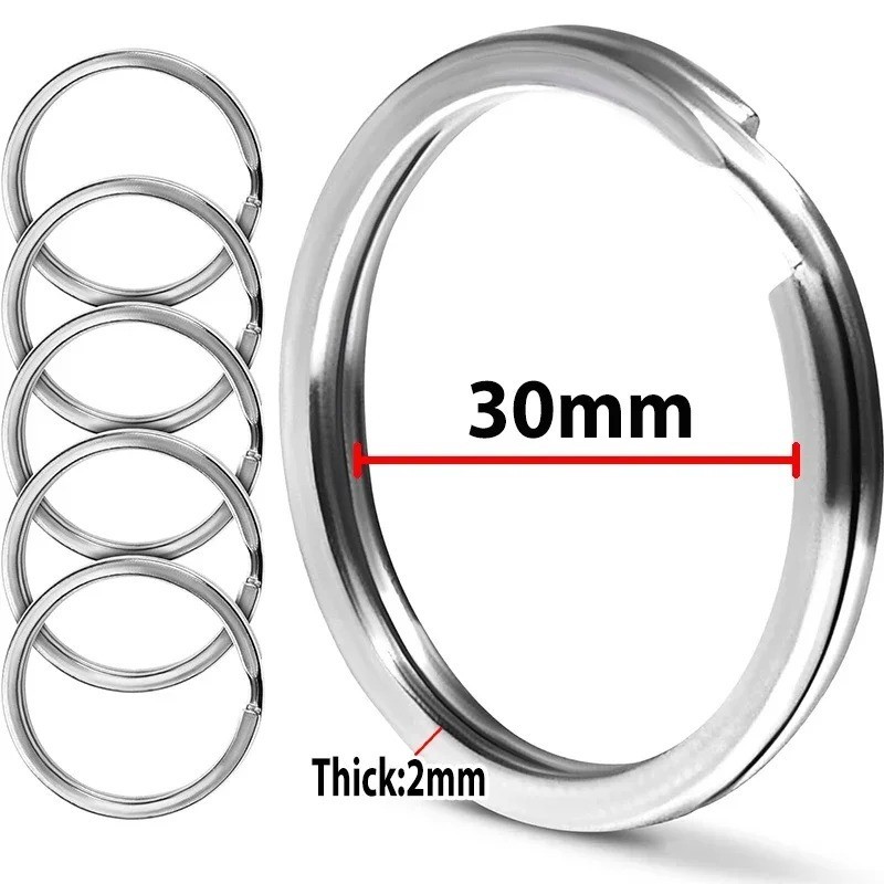 Small - Large Silver Metal Split Rings Keyring Jump Hoop Loop Key Keys ...