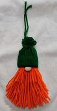 New Handmade Yarn St. Patrick's Day Gnome Ornament