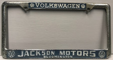 Vintage Volkswagen Jackson Motors Bloomington Illinois License Plate Frame