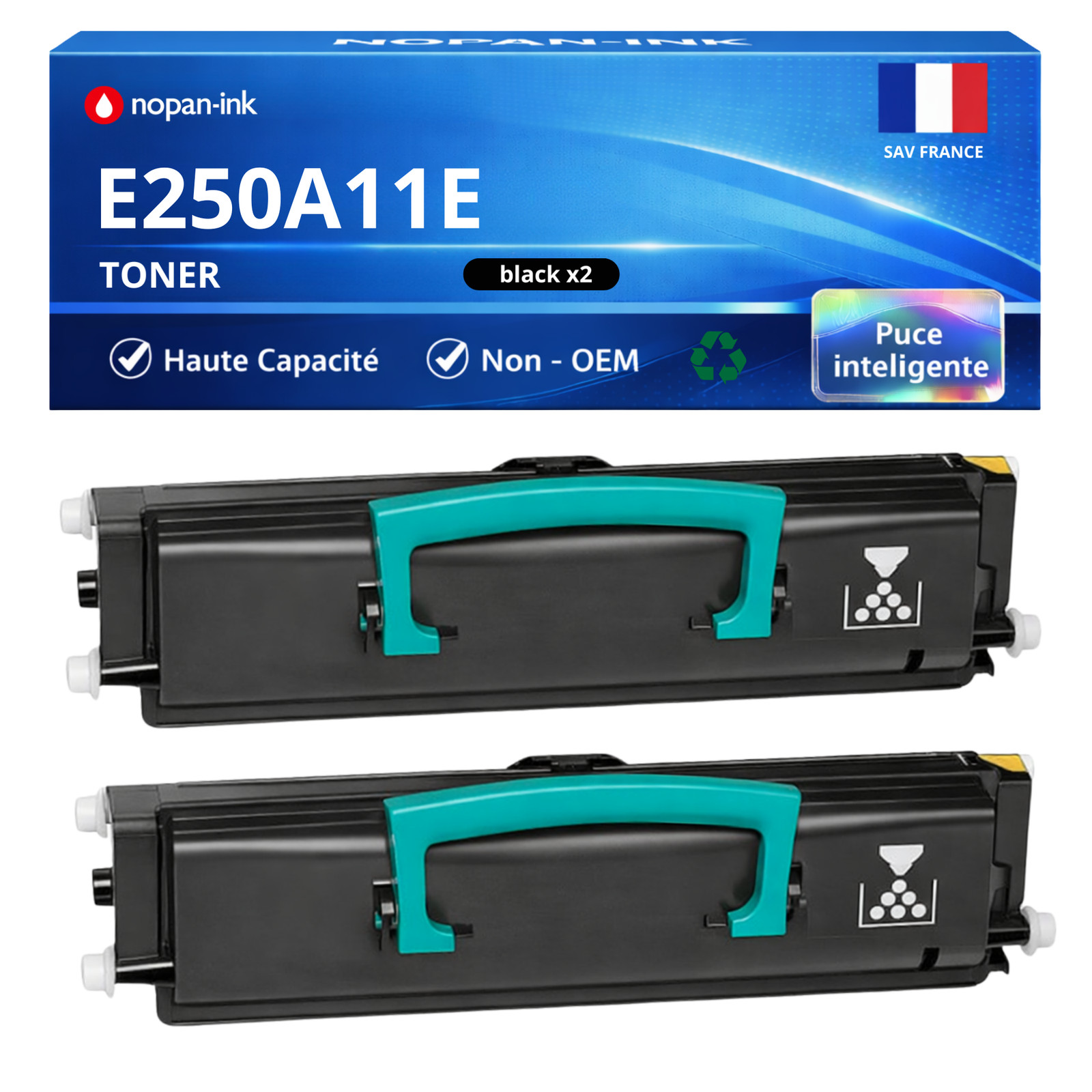Toner compatible Lexmark E250A11E pour imprimer 3500 pages sans traces