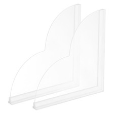 2Pcs Shower Splash Guards, Acrylic Small Frosted Corner Water Blocker