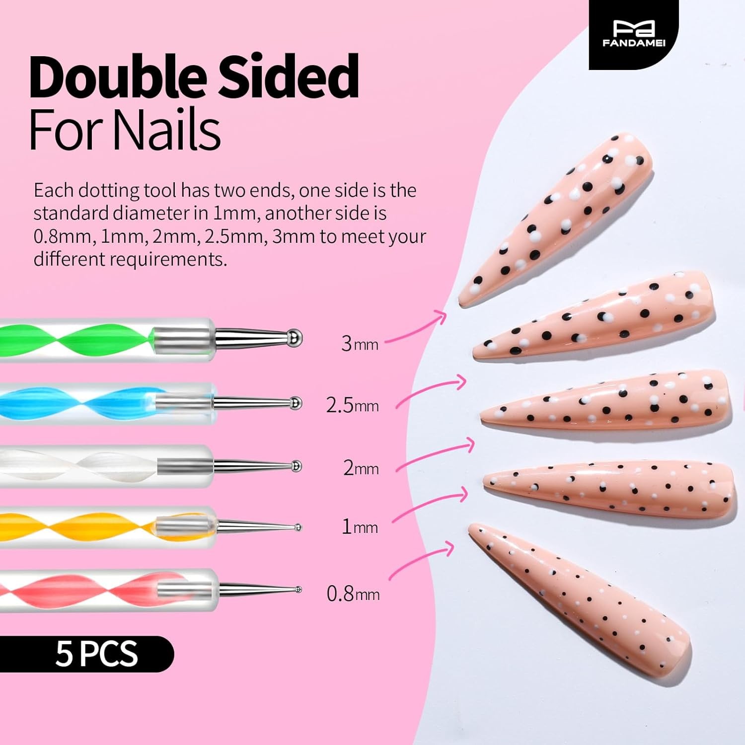 Nail Art Tools Kit with Brushes Dotting Tools Stands Palette Files for DIY Nails