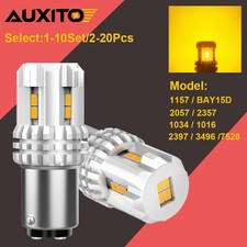2-20pcs Auxito 1157 P215w Amber Yellow Led Turn Signal Light Bulbs Warning Drl 2-20pcs Auxito 1157 P215w Amber Yellow Led Turn Signal Light Bulbs Warning Drl