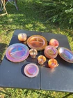 Federal Glass Normandie Marigold Iridescent Mixed Lot