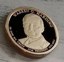2014-S Mirror-like Dcam Proof President Dollar - Harding - Ships Free!