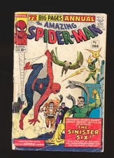 1964 Amazing Spider-Man Annual 1 - 1ST APP OF SINISTER SIX LOWER GRADE COMPLETE
